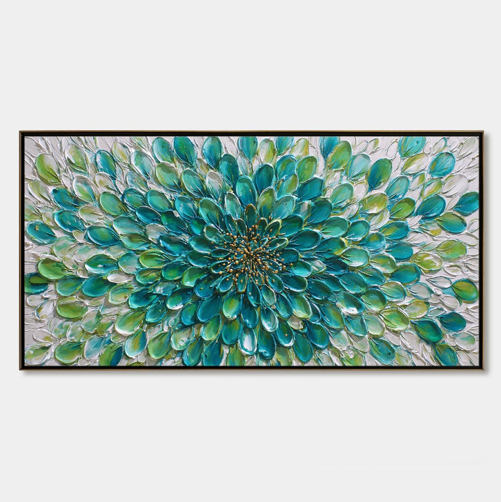 Green Bloom Circle Art AA#3046