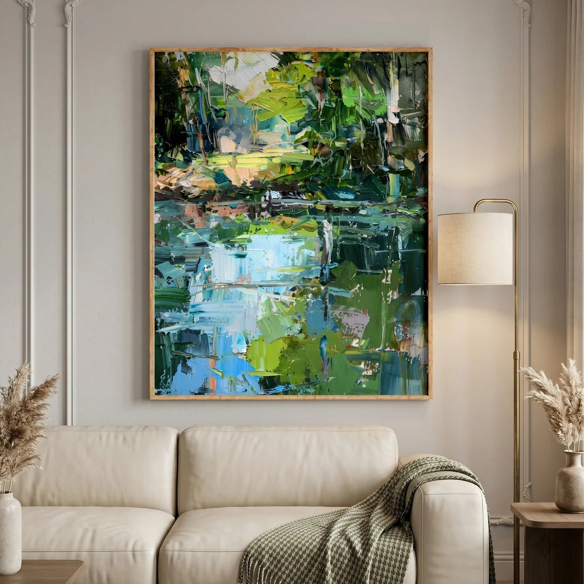 Green Garden Landscape Art AA#3016 — Existing room preview room preview
