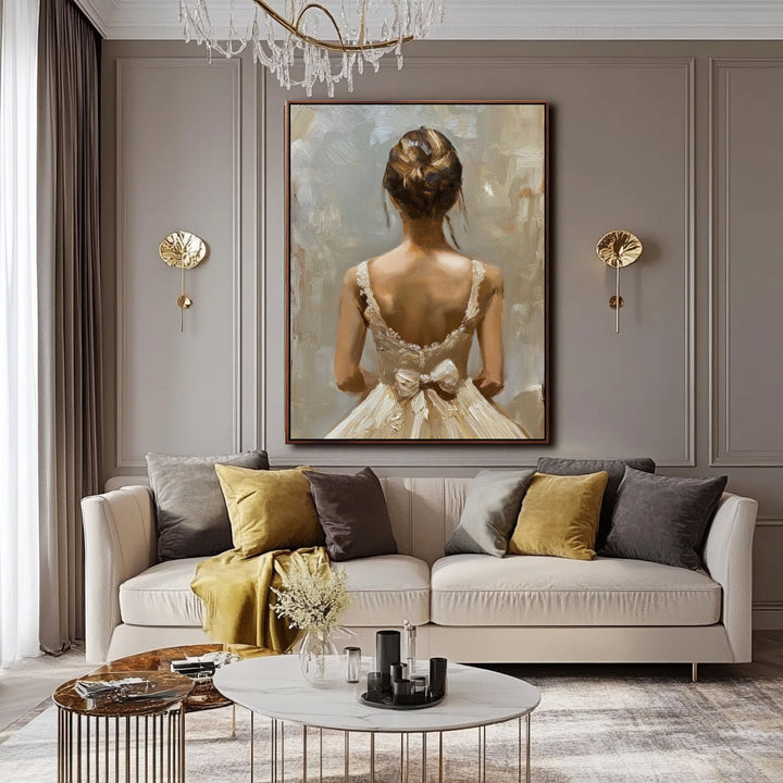 Ballet Whisper - Figurative Portrait in Ivory