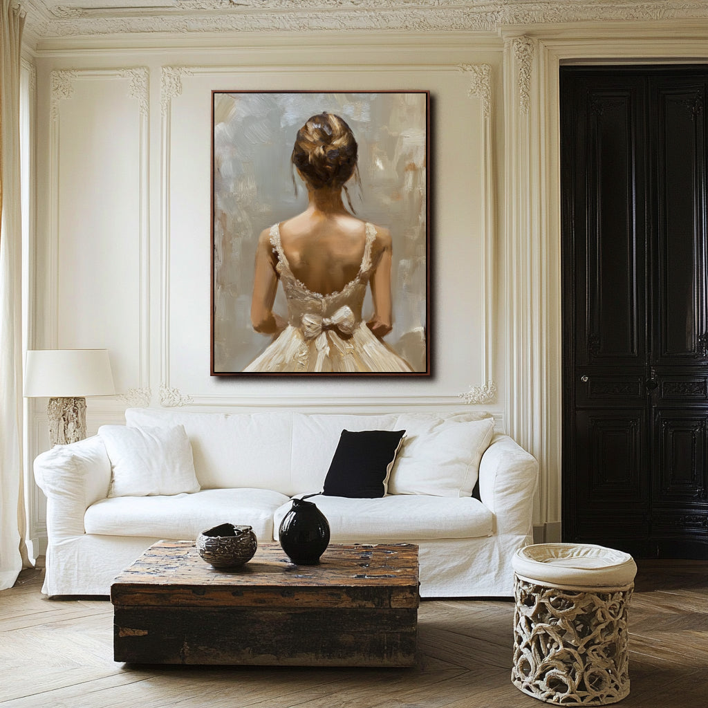 Ballet Whisper - Figurative Portrait in Ivory