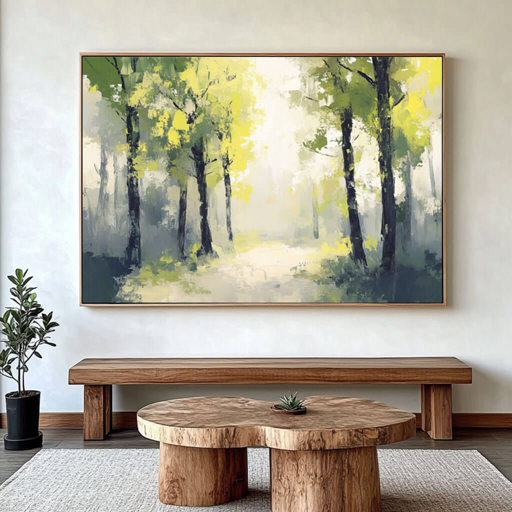 Luminosity Path – Forest Hand-Painted Oil Painting