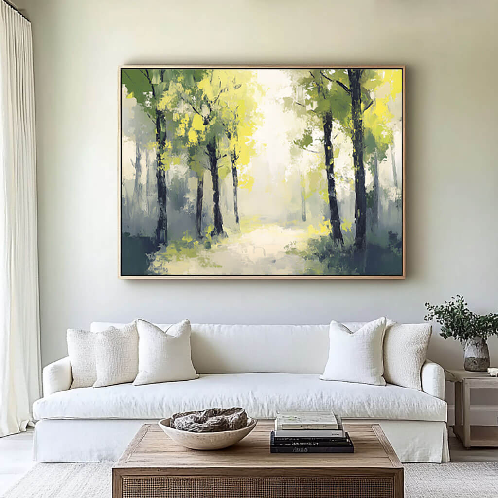 Luminosity Path – Forest Hand-Painted Oil Painting
