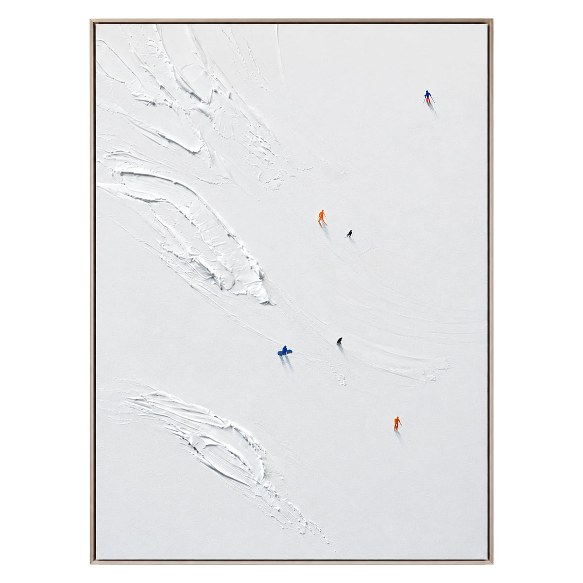 Minimal Snow Tracks Oil Painting – SK#0939