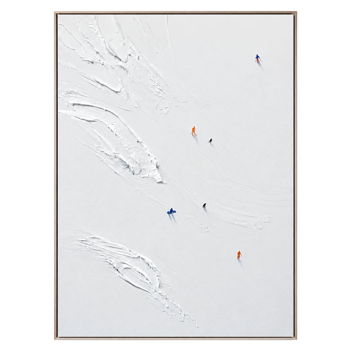 Minimal Snow Tracks Oil Painting – SK