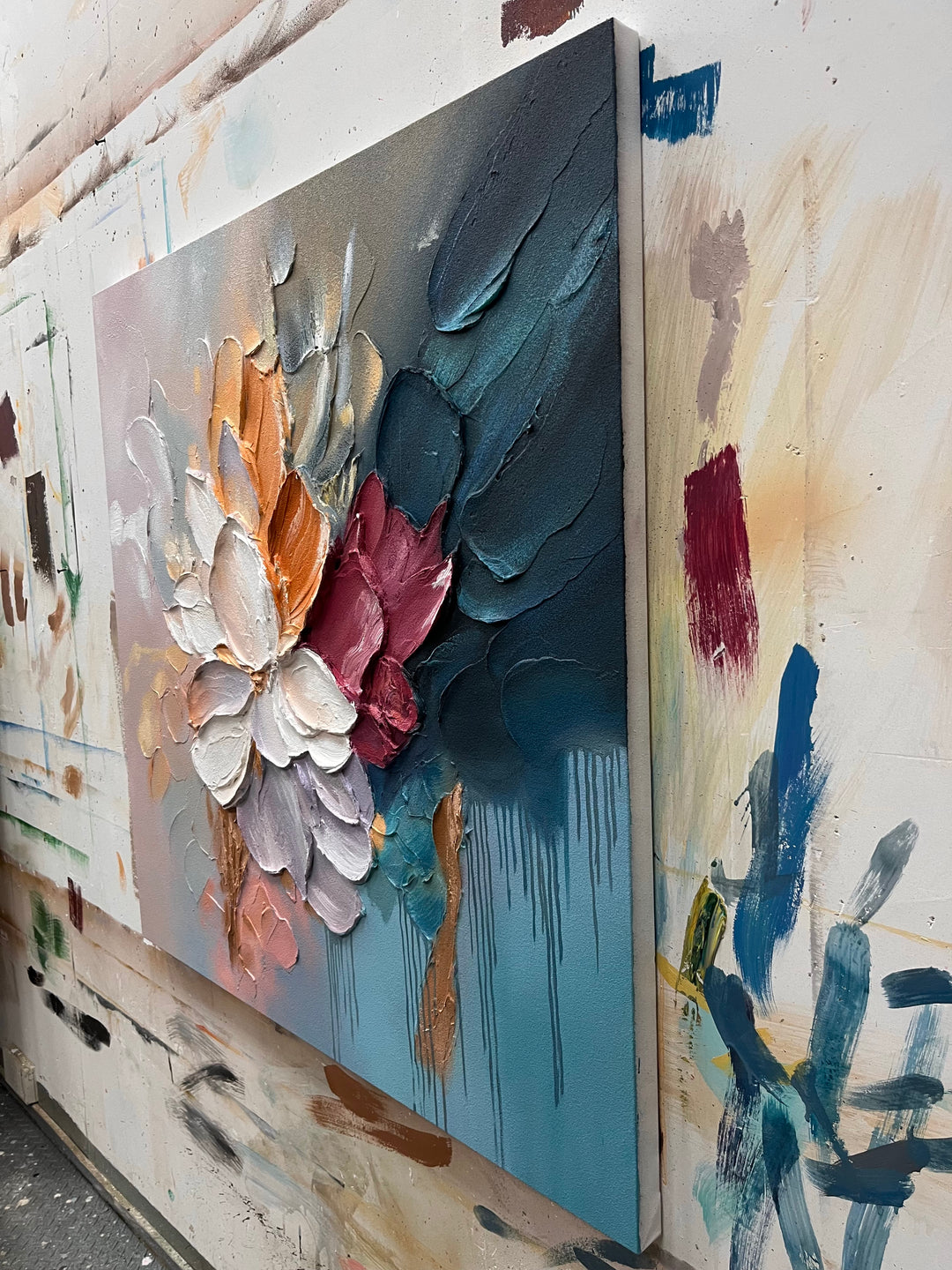 Moody Bloom Textured Abstract Floral Art TA