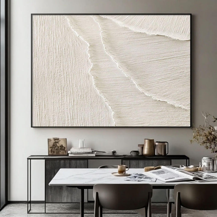 Monochrome Tide – Textured Hand-Painted Oil Painting