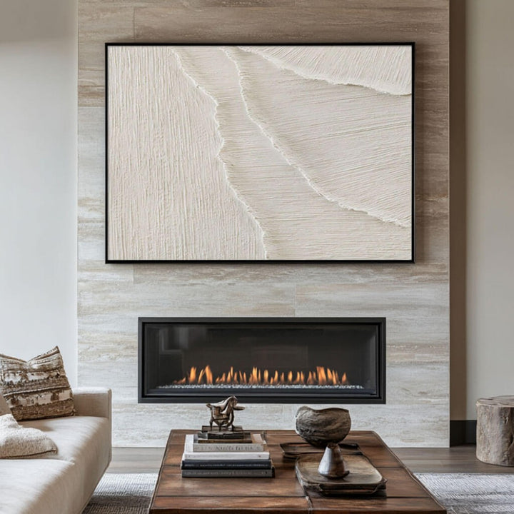 Monochrome Tide – Textured Hand-Painted Oil Painting