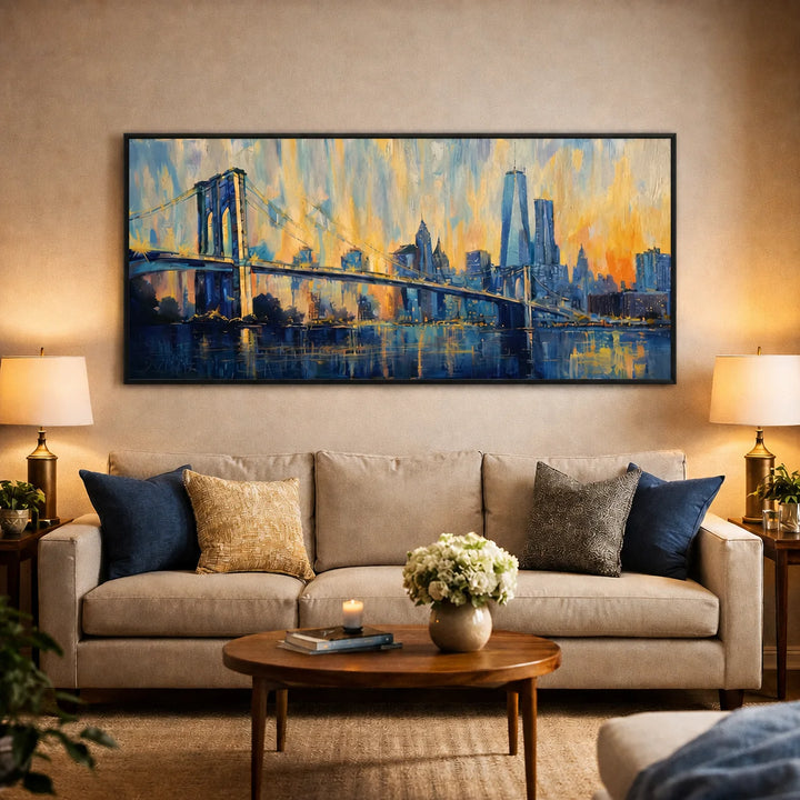 New York Pont de Brooklyn Peinture de la Ligne d&