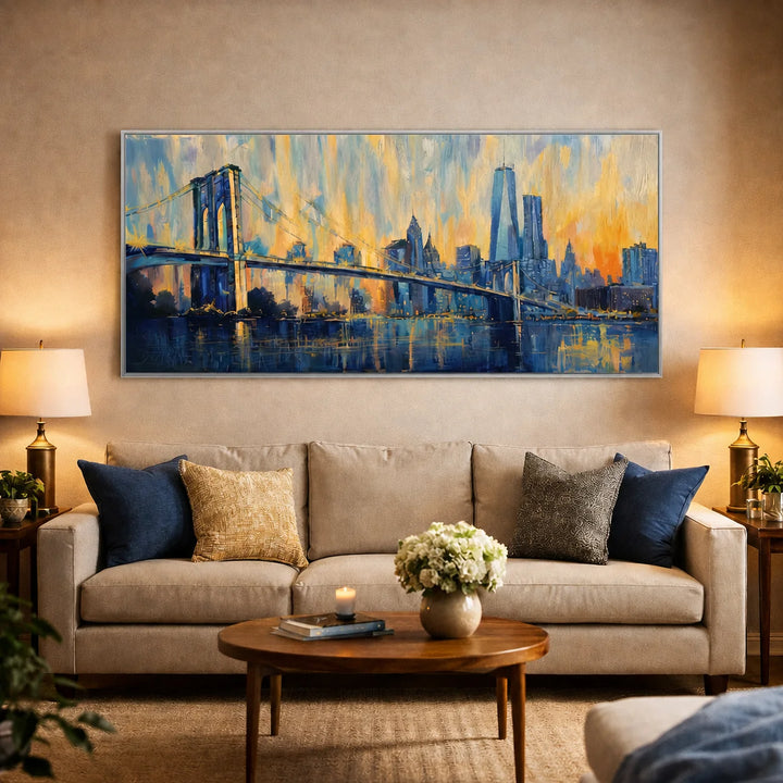 New York Pont de Brooklyn Peinture de la Ligne d&