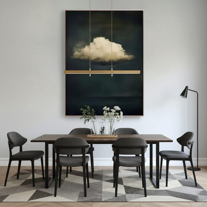 Nimbus Solitaire – Textured Cloud Hand-Painted Oil Painting