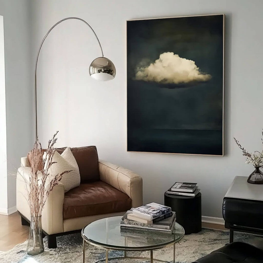 Nimbus Solitaire – Textured Cloud Hand-Painted Oil Painting