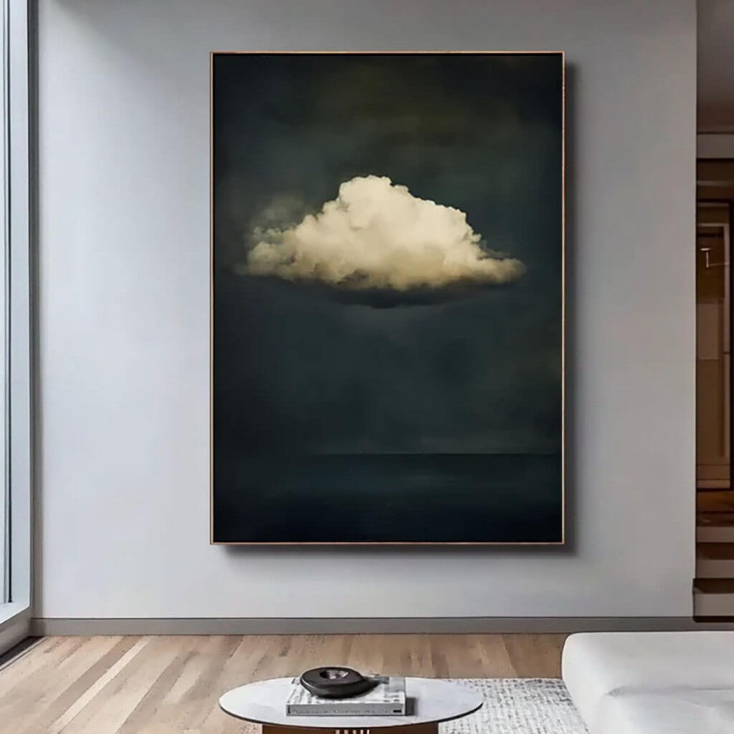 Nimbus Solitaire – Textured Cloud Hand-Painted Oil Painting