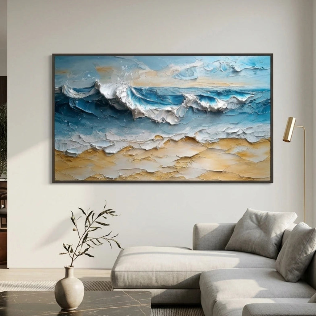 Ocean Wave Wall Art AA#3005 — Existing room preview room preview