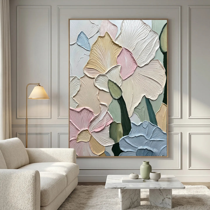 Pastel Petal Textured Art AA