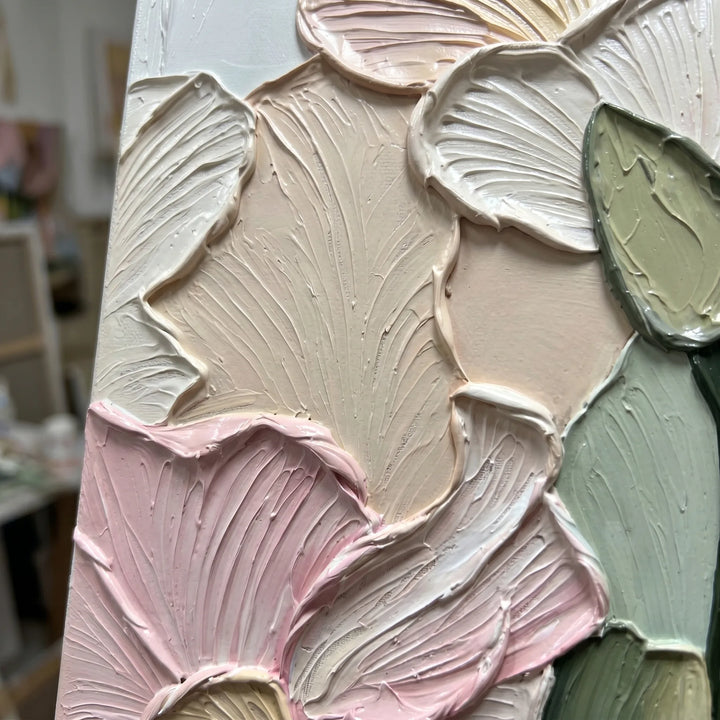 Pastel Petal Textured Art AA
