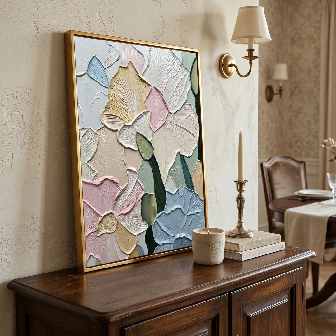 Pastel Petal Textured Art AA