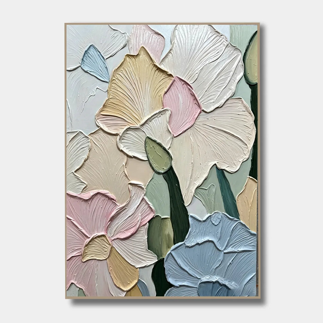 Pastel Petal Textured Art AA