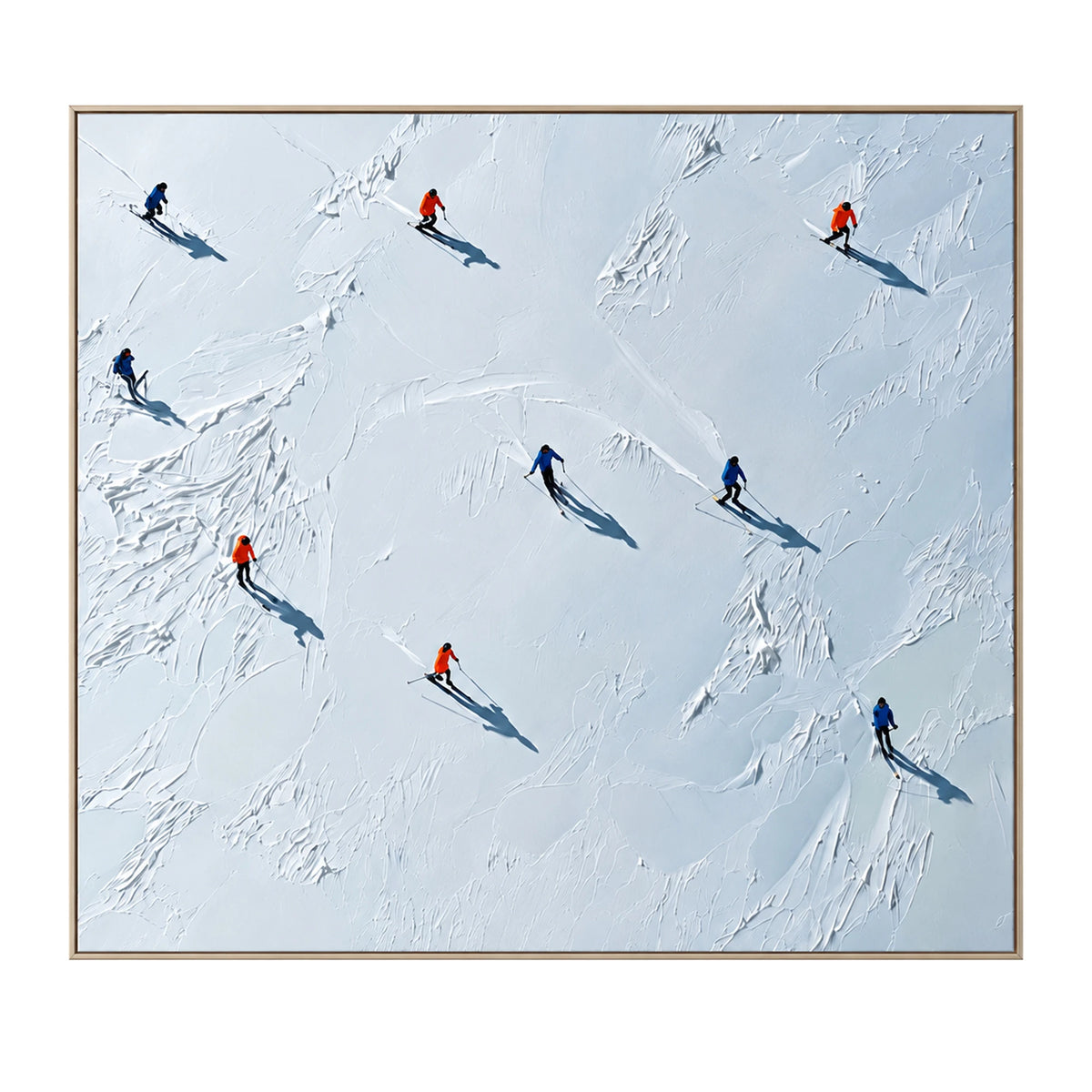 Powder Blue Ski Slope Oil Painting – SK#0910