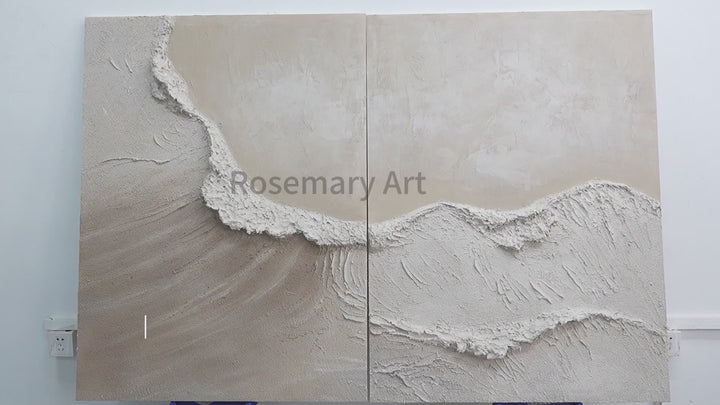 Textured Abstract Oil Painting Set for Living Room TA