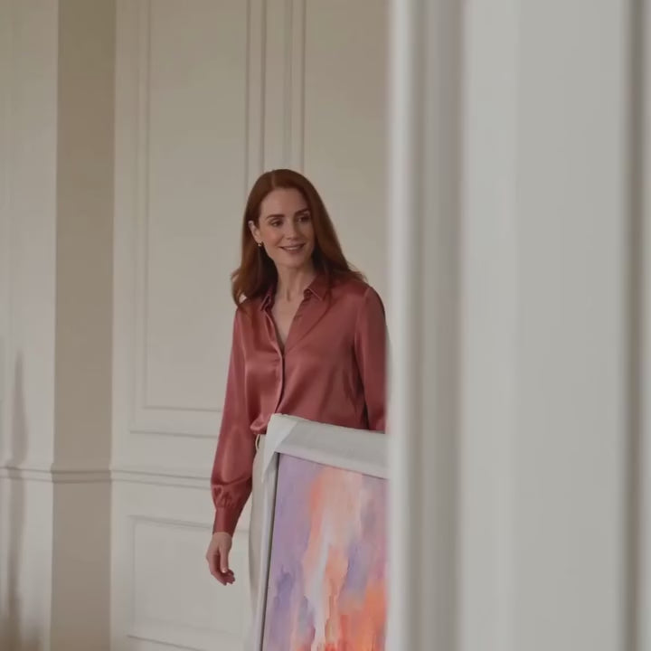 Blush Sunset Seascape Hand-Painted | HM#0730 video preview