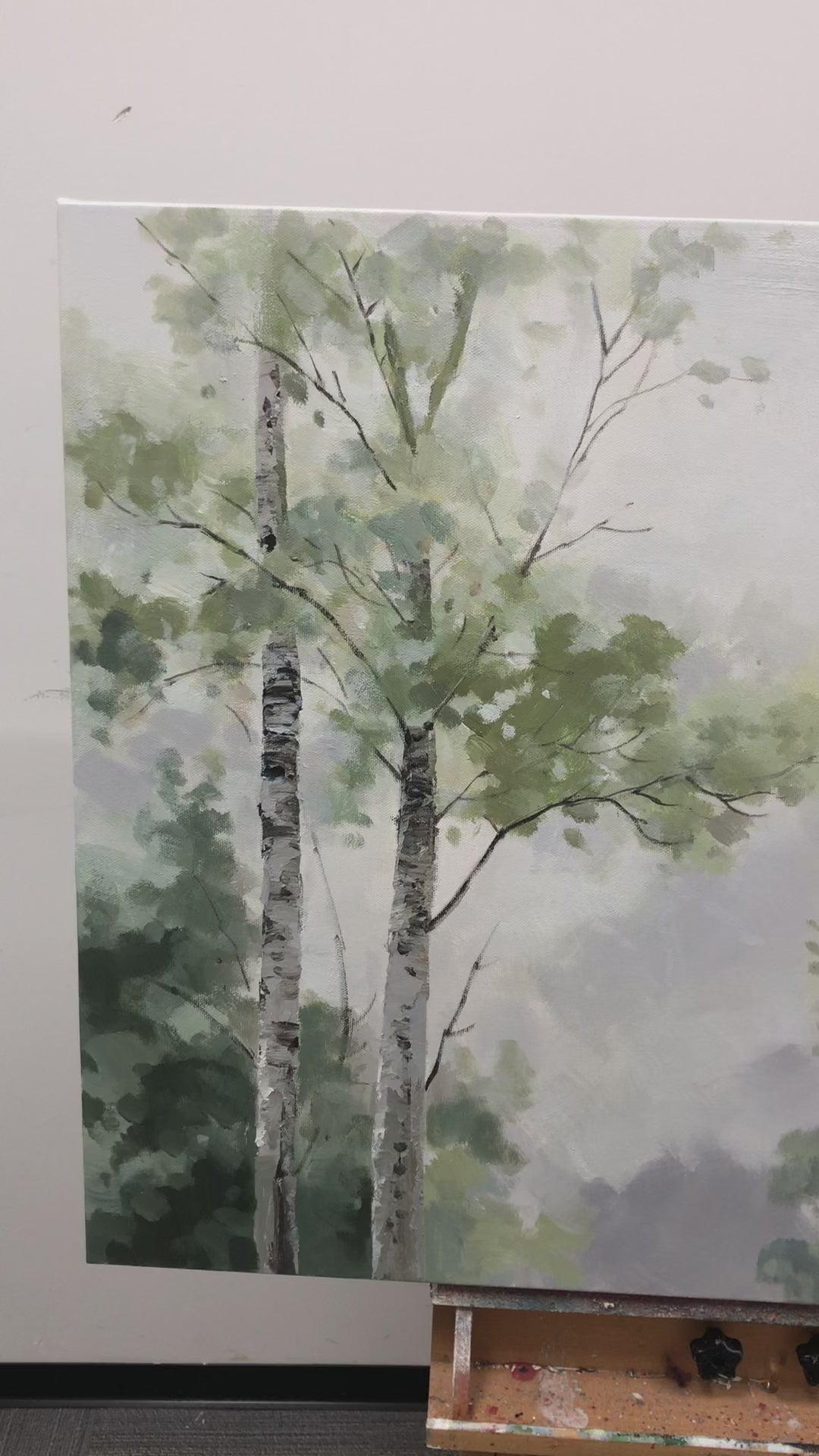 Soft Green Forest Painting TA