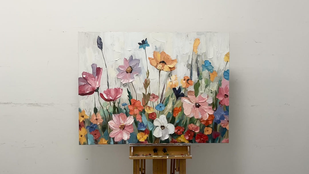 Pastel Floral Abstract Painting MT