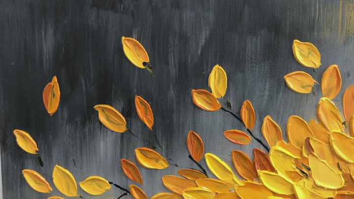 Golden Canopy Tree Painting AA
