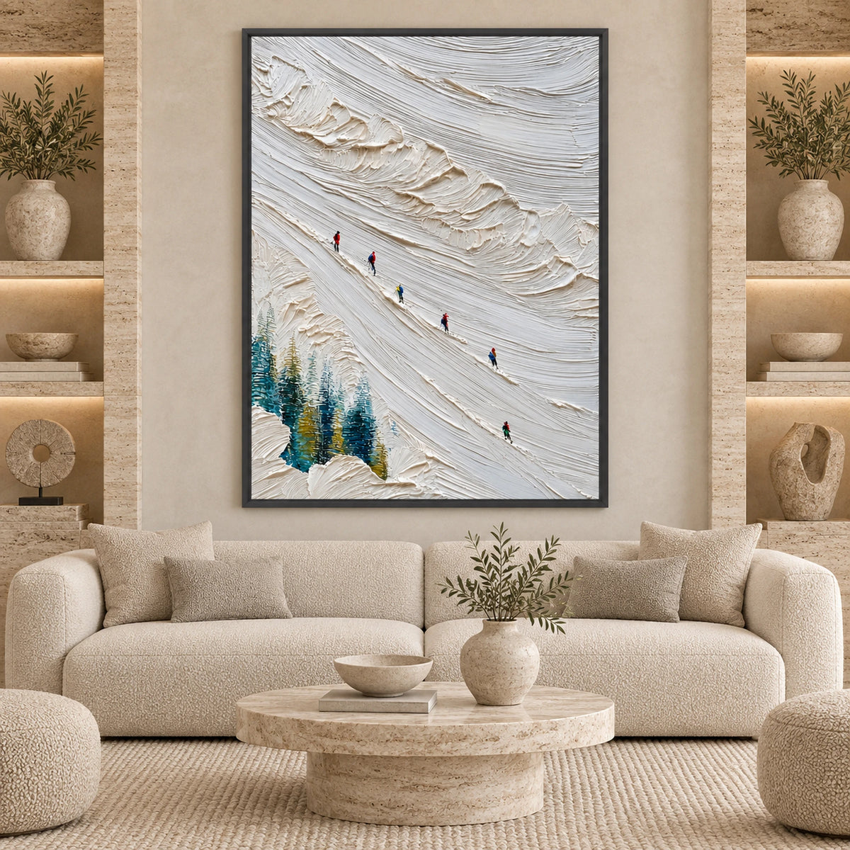Quiet Mountain Descent Oil Painting – SK#0919