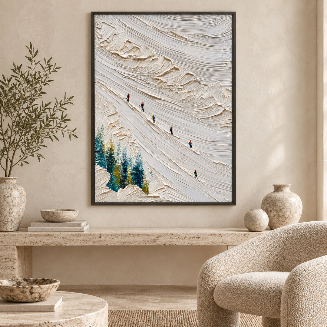 Quiet Mountain Descent Oil Painting – SK