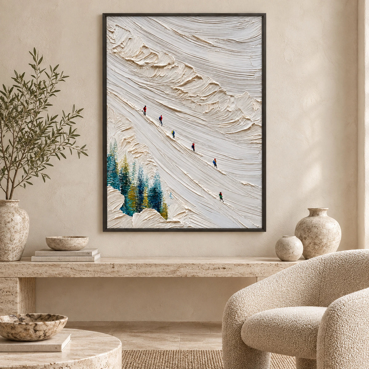 Quiet Mountain Descent Oil Painting – SK#0919