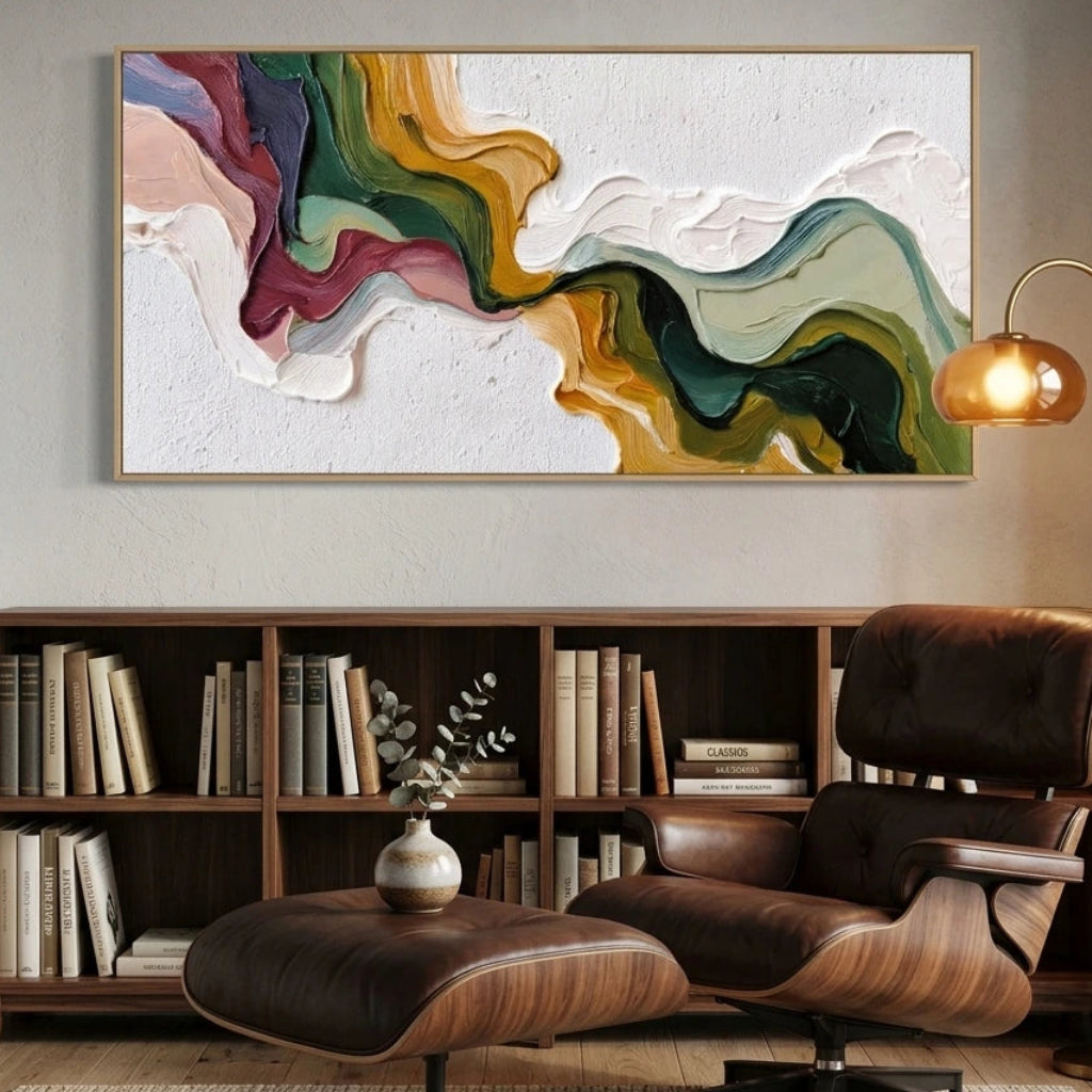Rainbow Ribbon Abstract Art AA#3007