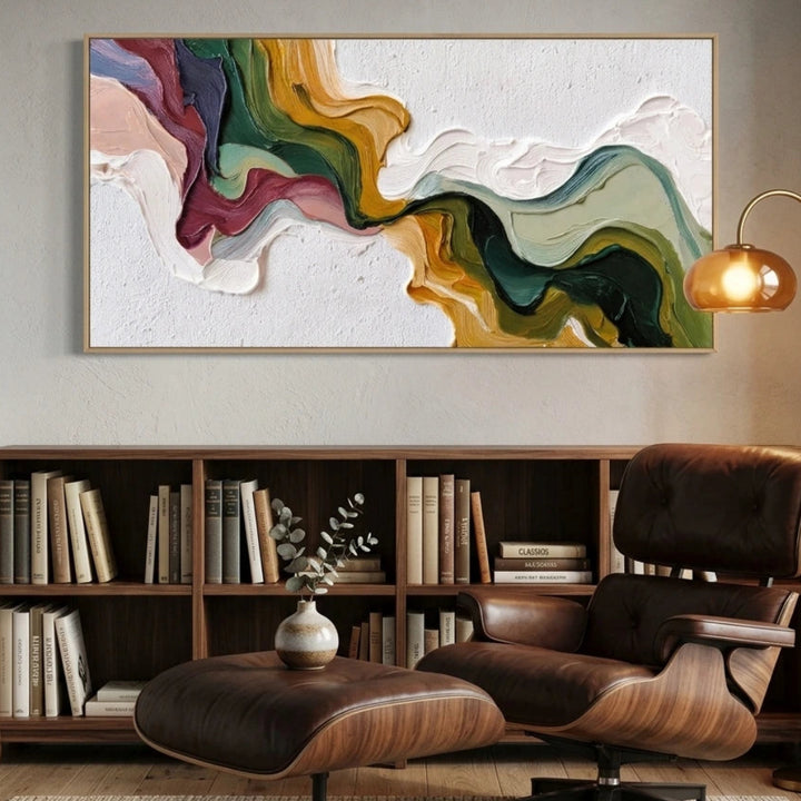 Rainbow Ribbon Abstract Art AA