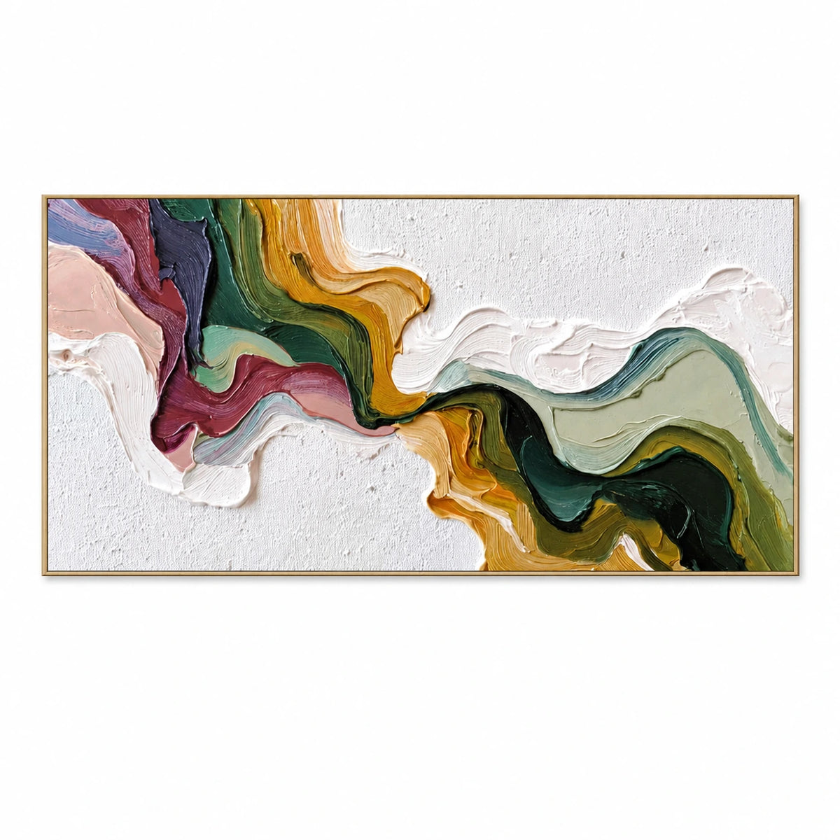 Rainbow Ribbon Abstract Art AA#3007