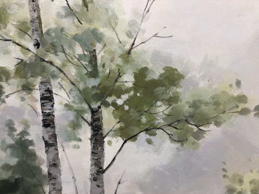 Soft Green Forest Painting TA