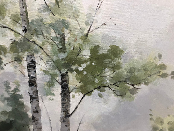 Soft Green Forest Painting TA