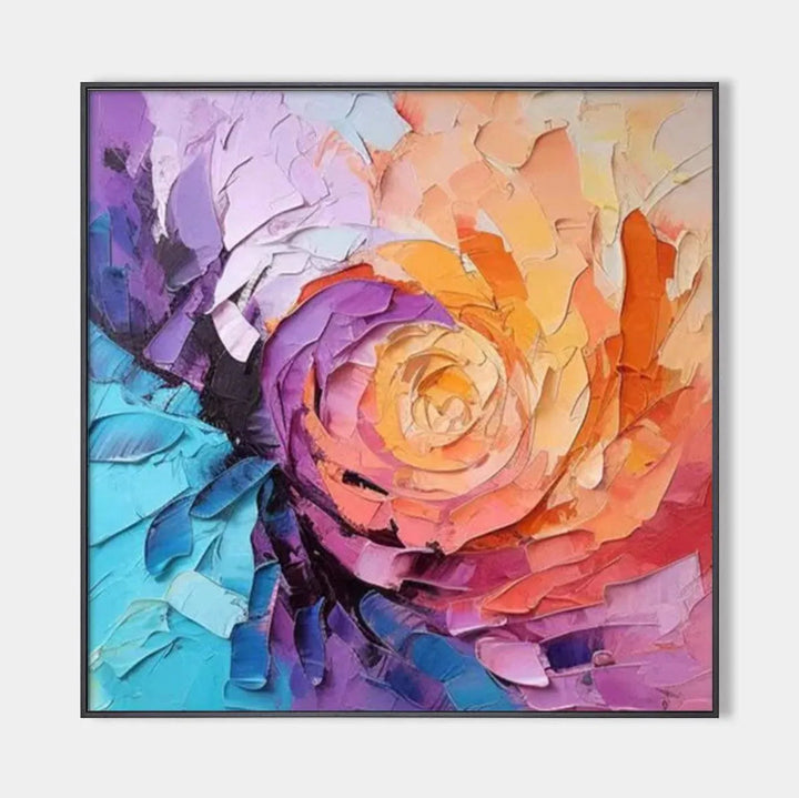 Teal Wave Textured Art AA