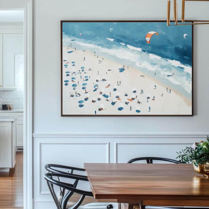 Azure Expanse – Coastal Hand-Painted Oil Painting