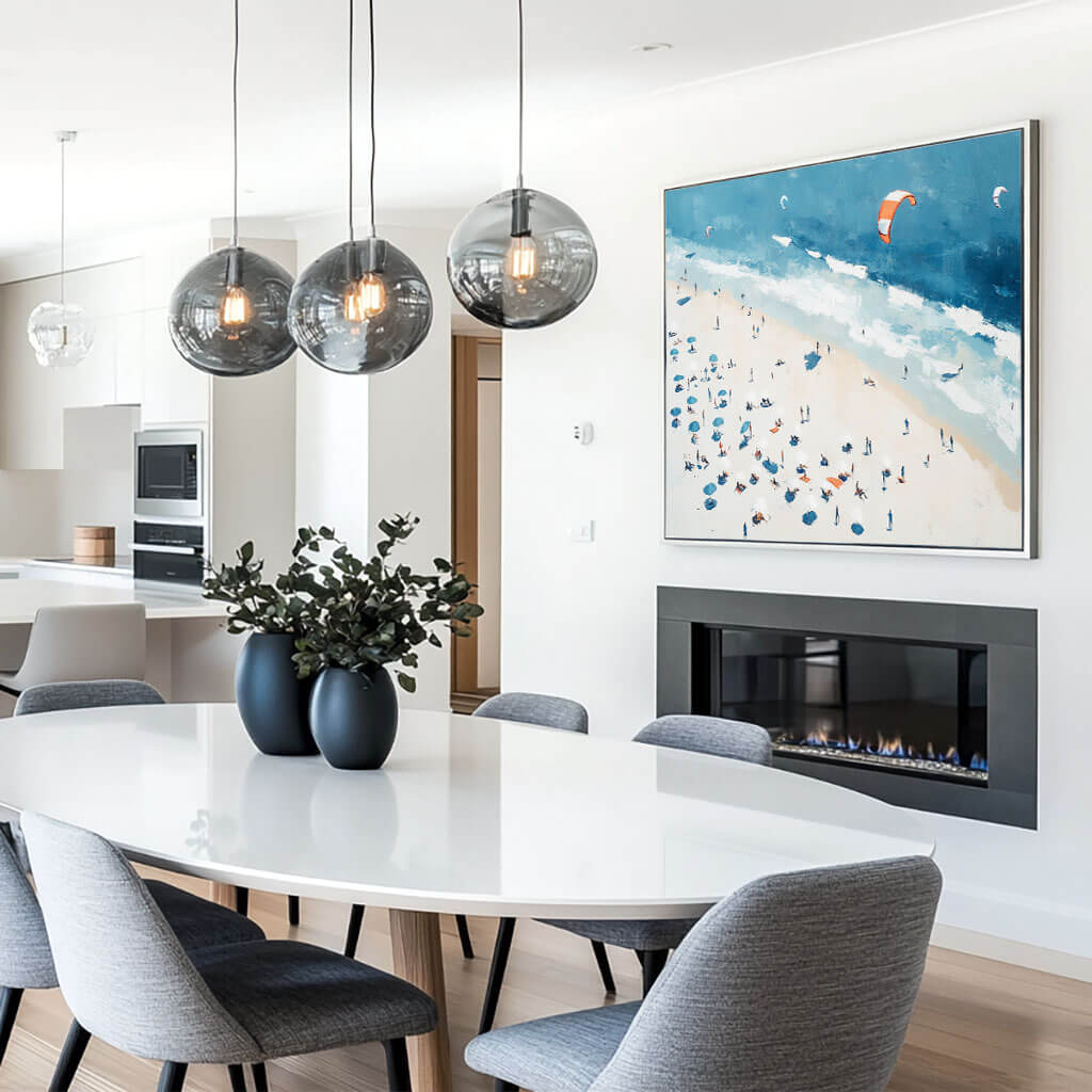 Azure Expanse – Coastal Hand-Painted Oil Painting