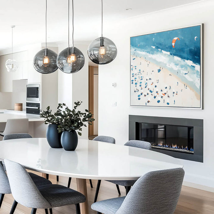 Azure Expanse – Coastal Hand-Painted Oil Painting