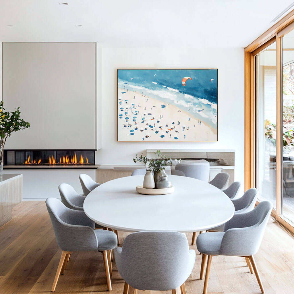 Azure Expanse – Coastal Hand-Painted Oil Painting