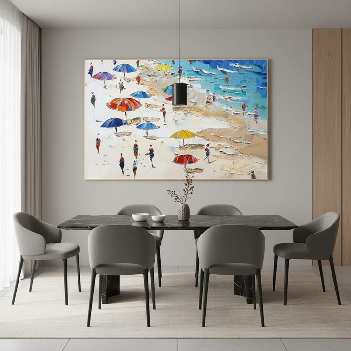 Palette Beach – Textured Coastal Hand-Painted Oil Painting