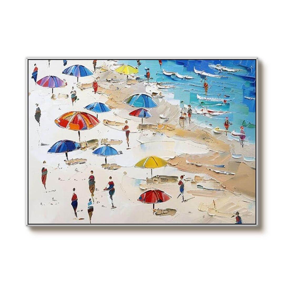 Palette Beach – Textured Coastal Hand-Painted Oil Painting