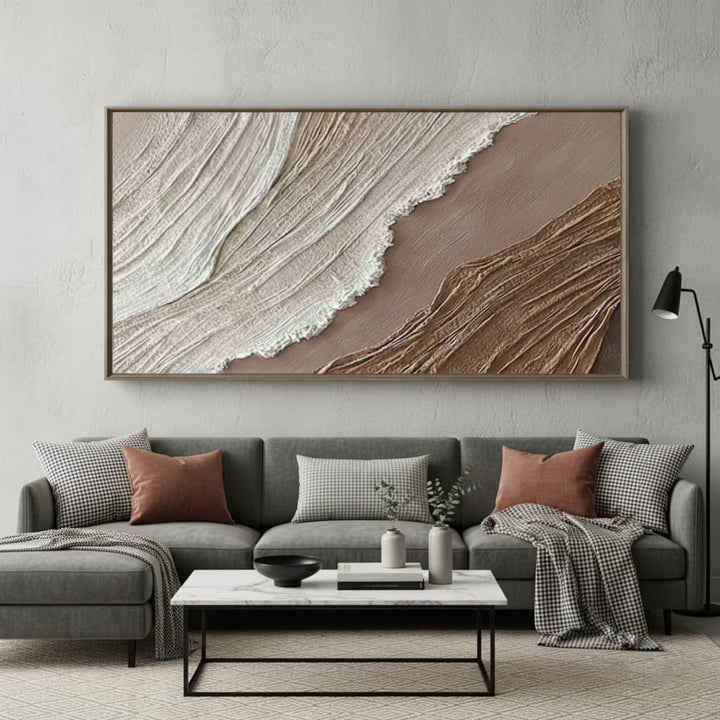 Dune Crest – Textured Coastal Hand-Painted Oil Painting