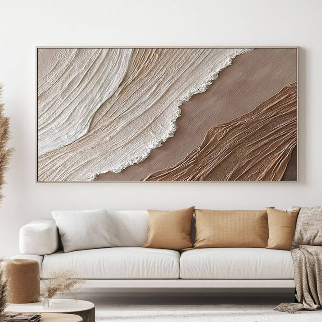 Dune Crest – Textured Coastal Hand-Painted Oil Painting