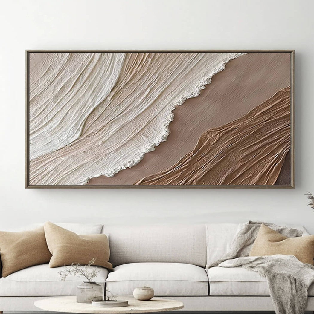 Dune Crest – Textured Coastal Hand-Painted Oil Painting