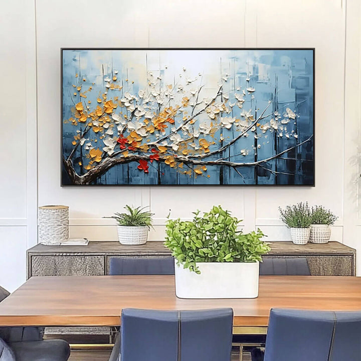 Palette Bloom – Textured Floral Hand-Painted Oil Painting