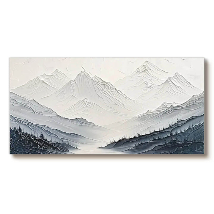 Glacial Silence – Textured Landscape Hand-Painted Oil Painting