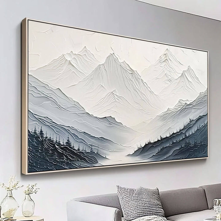 Glacial Silence – Textured Landscape Hand-Painted Oil Painting