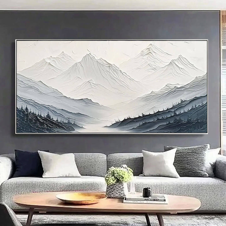 Glacial Silence – Textured Landscape Hand-Painted Oil Painting
