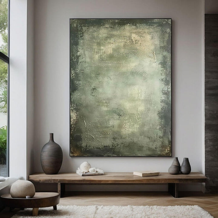 Veridian Tarnish – Textured Hand-Painted Oil Painting